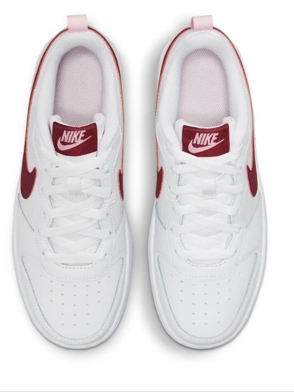 💎SOLD💎Nike Court Borough Low 2 (GS) – White/Dark Beetroot | Size 7Y - Picture 9 of 12